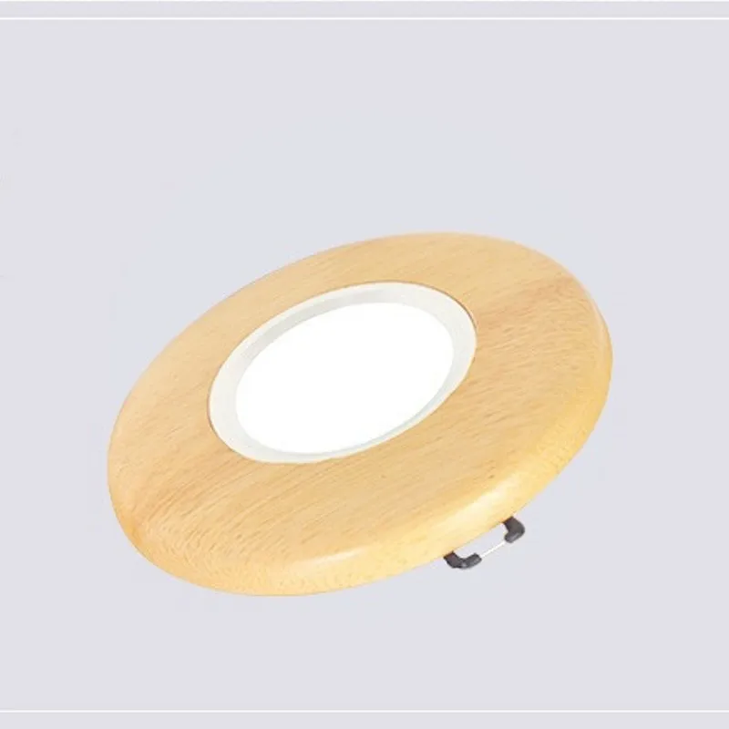 Creative Solid wood LED ceiling lamp downlight living room backdrop 3W