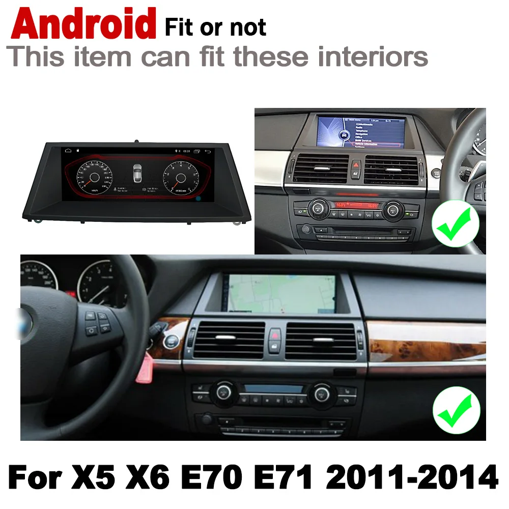 Discount 2G+16G Android 7.0 up Car radio GPS multimedia player For BMW X5 X6 E70 E71 2011~2014 CIC Navigation HD screen WiFi BT Bluetooth 1