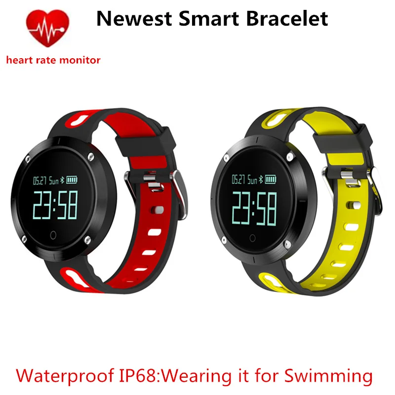 2017 Newest Smart Bracelet DM58 Blood Pressure Heart Rate Monitor IP68 waterproof Call reminder Activity Tracker