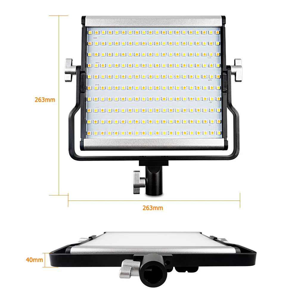 SAMTIAN L4500 светодиодный светильник для видеосъемки, фотографический светильник, двухцветный 3200 K-5600 K с регулируемой яркостью, для студийной видеосъемки, металлическая панельная лампа