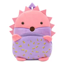 

2018 Fashion School Bags Hedgehog Mochila Infantil Zipper School Bags for Girls Cute Purple School Backpack for 3-5Y Kid
