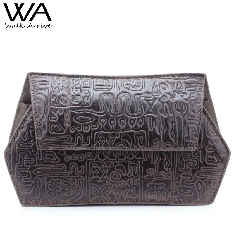 

Walk Arrive Genuine Leather Women Shoulder Bag Special Design Embossed Leather Cross body Bag Fashion Purse
