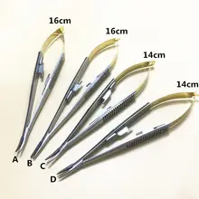 Хирургический стоматологический ортодонтический имплантат Кастровьехо иглы держатели 14 см/16 см CE инструмент/прямой/изогнутый на выбор