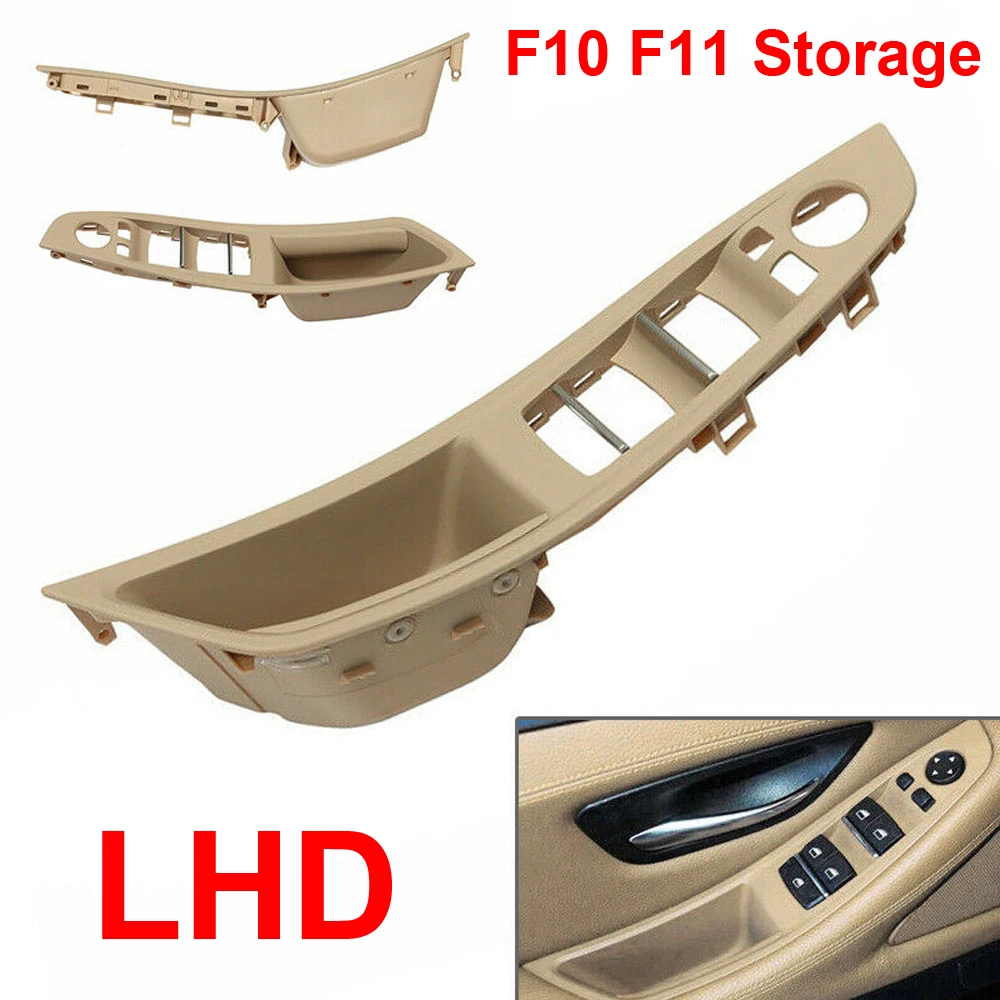 

For BMW 5 series F10 F11 F18 inner Handle Left Front Interior Door Armrest Panel Driver's Seat Button Switch Frame Storage Box