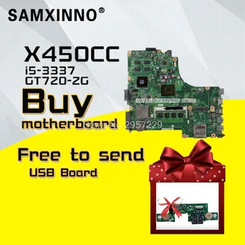 

Laptop Motherboard For Asus X450CC x459cc With I5-3337U HM76 GT720M Non-Integrated Mainboard 8 Memory REV2.3 Fully Tested S-6