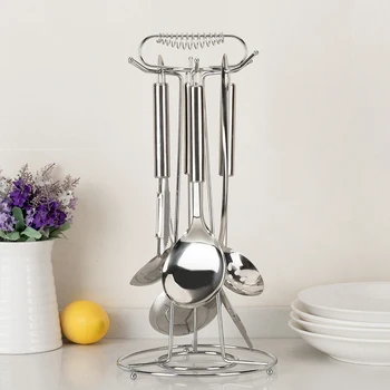 

Hot stainless steel spoon rest holder Soup Spoon Spatula drying Rack storage shelf kitchen organizer