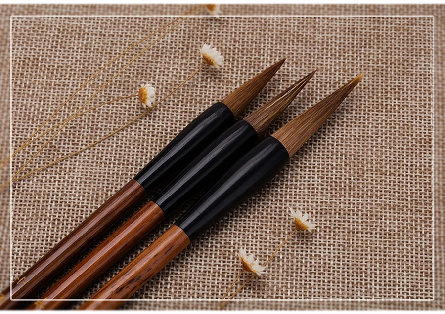 Балык оптовая продажа 3 размер качество шерсть ласки ручка-кисть для каллиграфии комплект для школы малыш Рисование Искусство питания