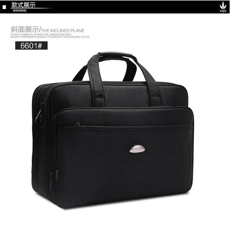 6601 New Fashion Business Man Bag large Capacity Briefcase Oxford Shoulder Bag Handbag Kit Computer Bag Oxford Briefcase