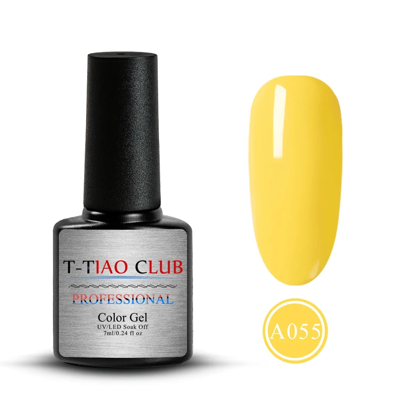 T-TIAO CLUB, 7 мл, Желтая серия, Цветной Гель-лак для ногтей, замачиваемый, для маникюра, УФ-Гель-лак, сделай сам, лак для ногтей, украшение для ногтей