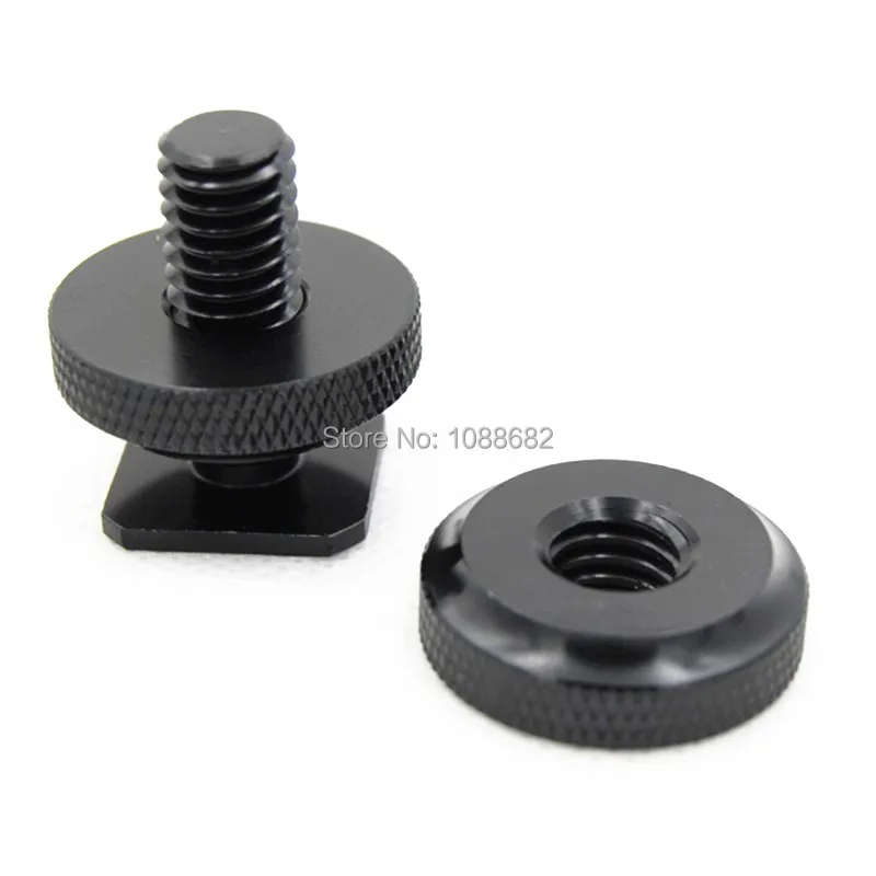  38 Dual Nuts Mount Screw Tripod Hot Shoe Adapter Convert to Flash Stand Photo Studio Accessories (2)