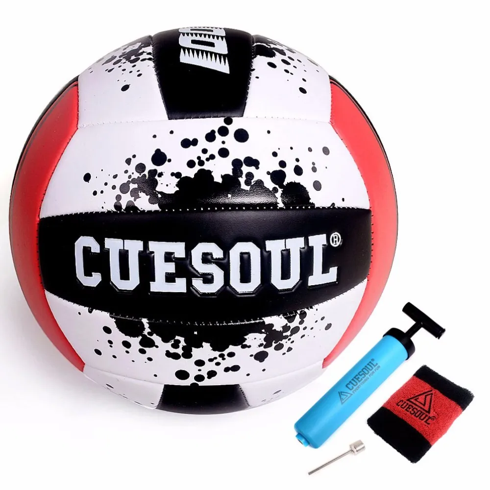 Cuesul размер 5 мягкий PU волейбол песок пляж волейбол игры мяч мягкий касаться волейбол мяч отправить с воздушным ударом иглы Надувное