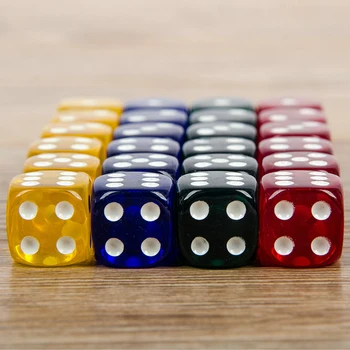 

24Pcs/set Round Corner Party Playing Dice 16mm Dice Playing Table Board Bar Games Party Funny Tools Entertainment Supplies