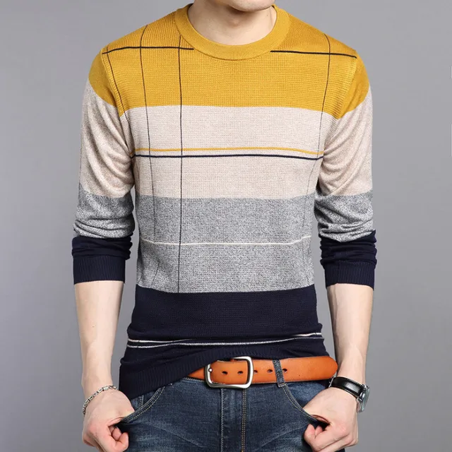 Sweater Men Autumn Winter Slim Fit Pullovers Men Pull Homme social cotton thin men’s pullover knitted sweater men masculino