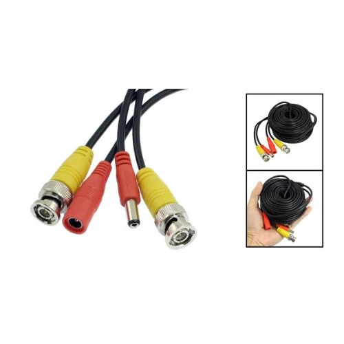 

15m CCTV Camera Security Video Power Cable BNC to DC Connector