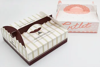 

Free Shipping 50pcs/lot Mini 8" Portable Cheese Cake Box Pizza Box Size 20.5*20.5*6.5cm