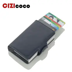 2019 новая коробка из алюминиевого сплава кошелек с задним карманом банковский идентификатор держатель карты для мужчин RFID Блокировка Мини
