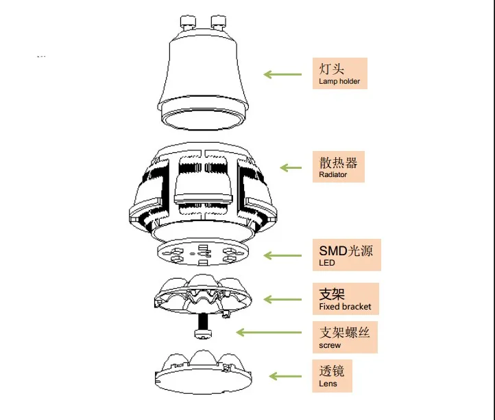 7w led spot light gu10-2