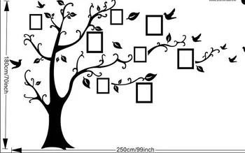 

New Arrive Family Picture Photo Frame Tree Wall Quote Art Stickers Vinyl Decals Home Decor