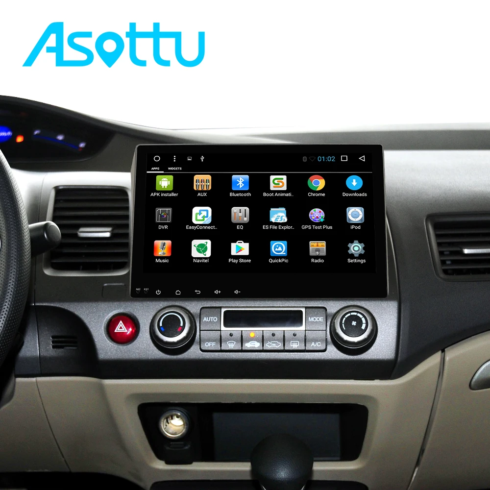 Asottu 2 г android 8,1 автомобиль dvd gps плеер для honda civic 2006-2011 автомобилей Радио Видео плеер gps-навигация автомобиля стерео 2 din dvd