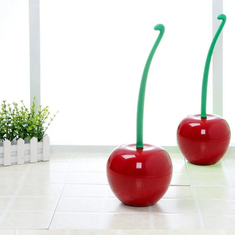 ZTCute Cherry в форме скребок для туалета щетка очистки инструмента с держателем