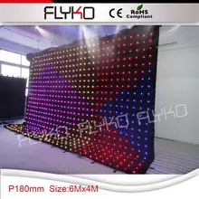 Гибкая Складная P180 светодио дный занавес на сцене дисплей