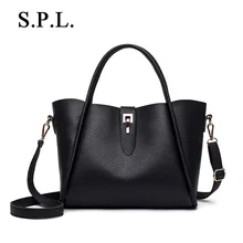 S.P.L. mujer bolsas 2016 bolsas bolso de la manera 3 de color conjunto de bolsas bolso de hombro de cuero mujeres bolsa basket envío gratis