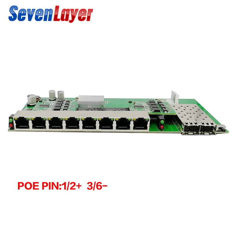 10/100/1000M POE 8 RJ45 2 SFP волоконный гигабитный коммутатор Ethernet волоконно оптический