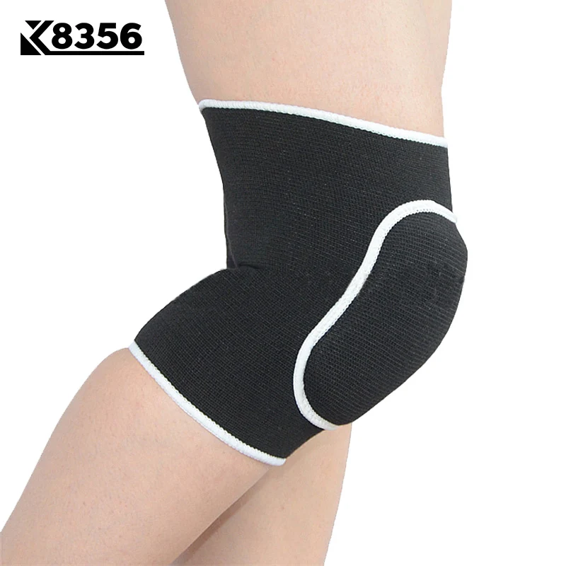 

K8356 Nylon Warm Breathable Sponge Knee Pads Badminton Volleyball Dance Sports Safety Fitness Protection Knee Support 1Pair