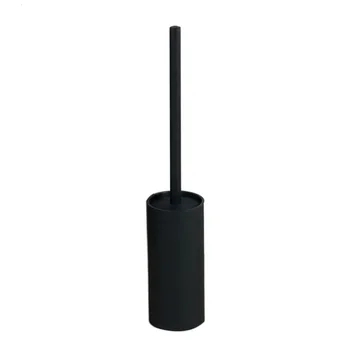 

Modern Style Stainless Steel Toilet Brush And Holder Black Full Set
