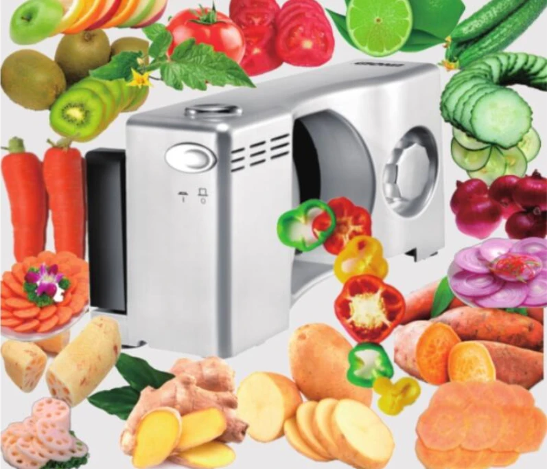 Household Electric Food Slicer Fruit Lamb Slices Shred Cut The Meat Planing Machine Adjustable Thickness