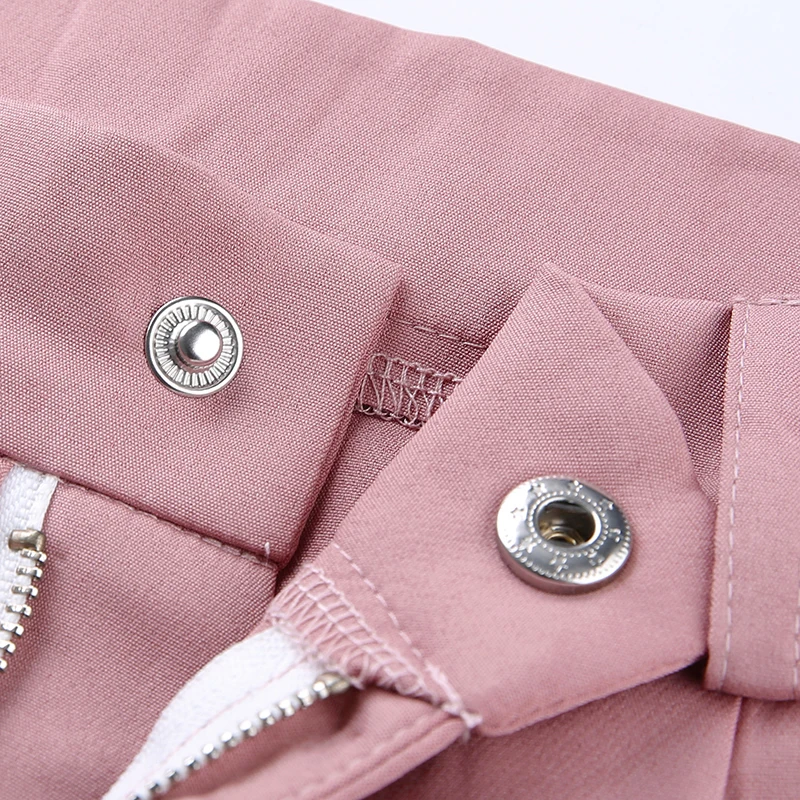 HEYounGIRL элегантные Широкие штаны с высокой талией Harajuku розовые Свободные мешковатые штаны женские повседневные брюки с принтом уличная одежда