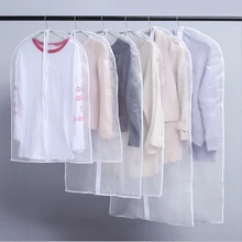 6 шт./компл. пылезащитный чехол Крышка мешки для костюмов Шкаф Одежда висячий Органайзер на молнии костюм Защитная пленка для хранения сумки пылезащитный чехол
