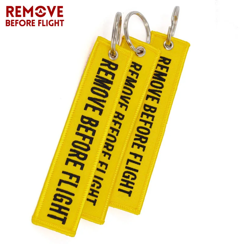 Remove Before Flight Key Chain llaveros Important Things Tag White Embroidery Key Fobs OEM Key Jewelry Aviation Gifts Chaveiro6