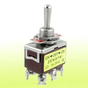 

Toggle Switches AC 250V 15A On/off/on 3 Position 6 Terminals Momentary 2P2T DPDT Toggle Switch