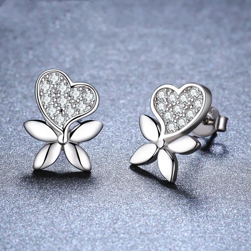 Black-Awn-Romantic-2-4g-925-Sterling-Silver-Jewelry-Natural-Heart-Party-Stud-Earrings-for-Women