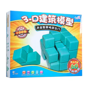 

3D building model logic thinking training educational toy cube space stereo Board Game Family Party Game