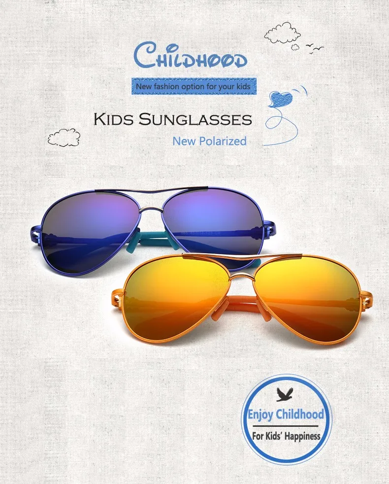 Pilot, поляризационные очки детские сплава детские солнцезащитные очки 565, зеркальные очки-авиаторы, для девочек и мальчиков Lentes De Sol 6 цветов