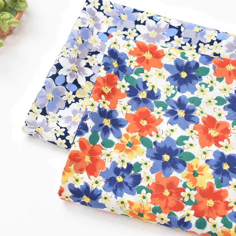 

Newest Flower and Floral Printed 100% Cotton Cloth Meters for Dresses Pillows Cushions Blanket Sewing Fabrics DIY Telas D30