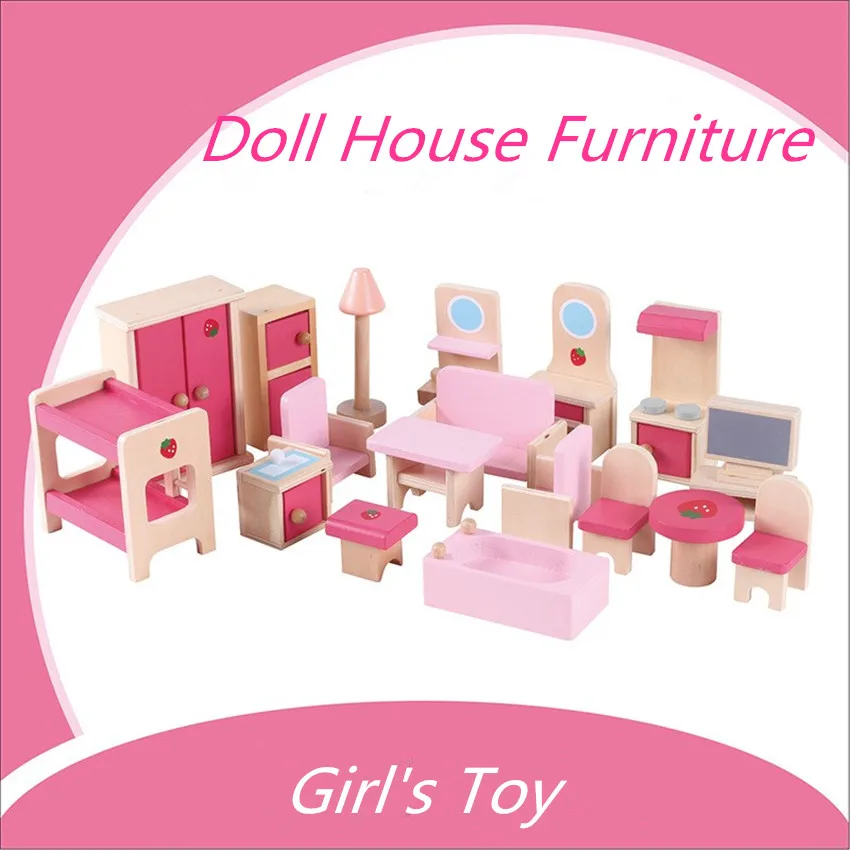 Миниатюрная кукольная мебель, игрушка для детей, рождественские подарки на день рождения, игрушечная мебель, деревянная модель кукольного