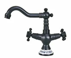 Black Oil Rubbed Bronze Ceramic Base Kitchen Wet Bar Bathroom Vessel Sink Faucet Single Hole Swivel Spout Mixer Tap anf645