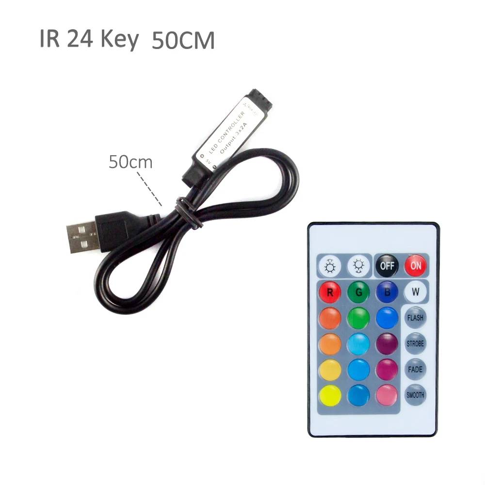 Светодиодный контроллер USB 5 в мини 3 17 44 24 ключ IR RF RGB удаленный беспроводной контроллер Инфракрасный для 5050 3528 RGB светодиодный светильник