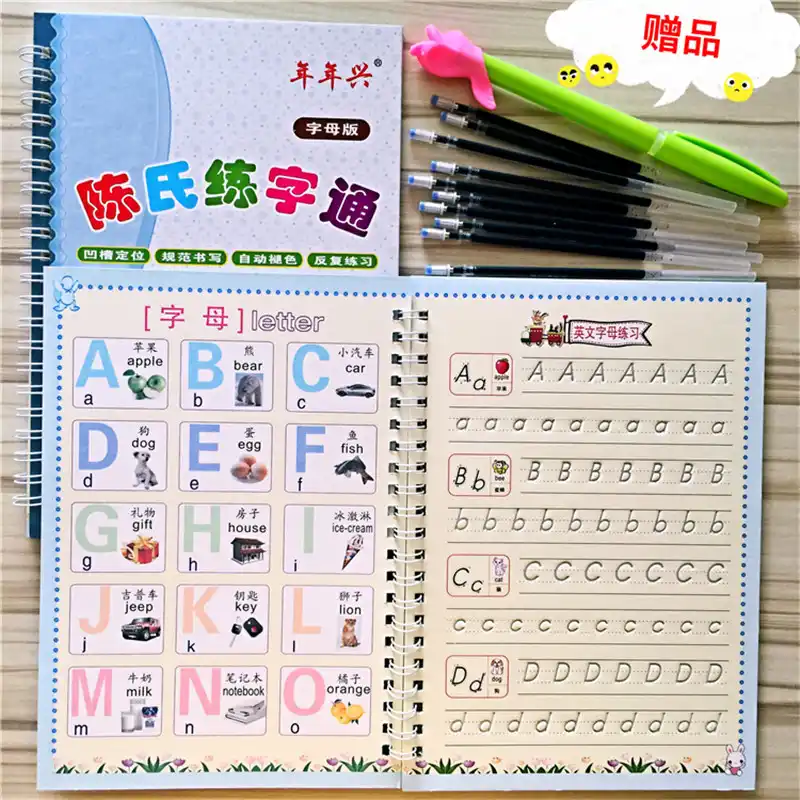 1 Uds Cuaderno Con Ranura Del Alfabeto Para Ninos Ingles Abc