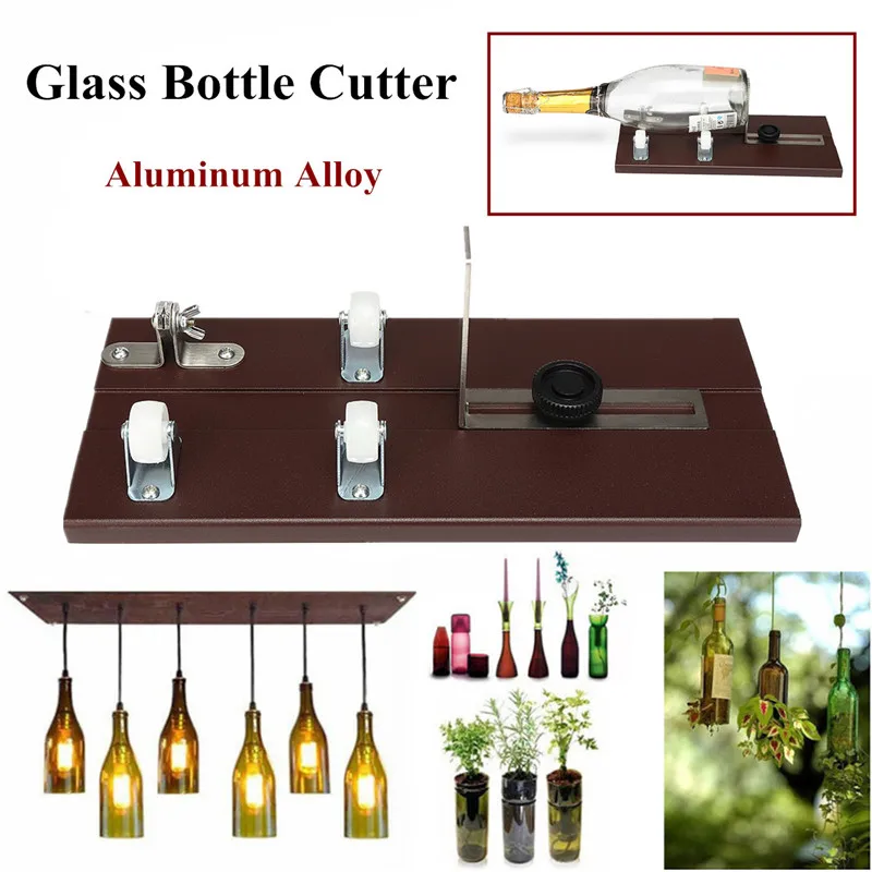 Doersupp Glass Bottle Cutter Thickness 3-10mm Aluminum Alloy Better Cutting Control Create Glass Sculptures Catchers Sturdier