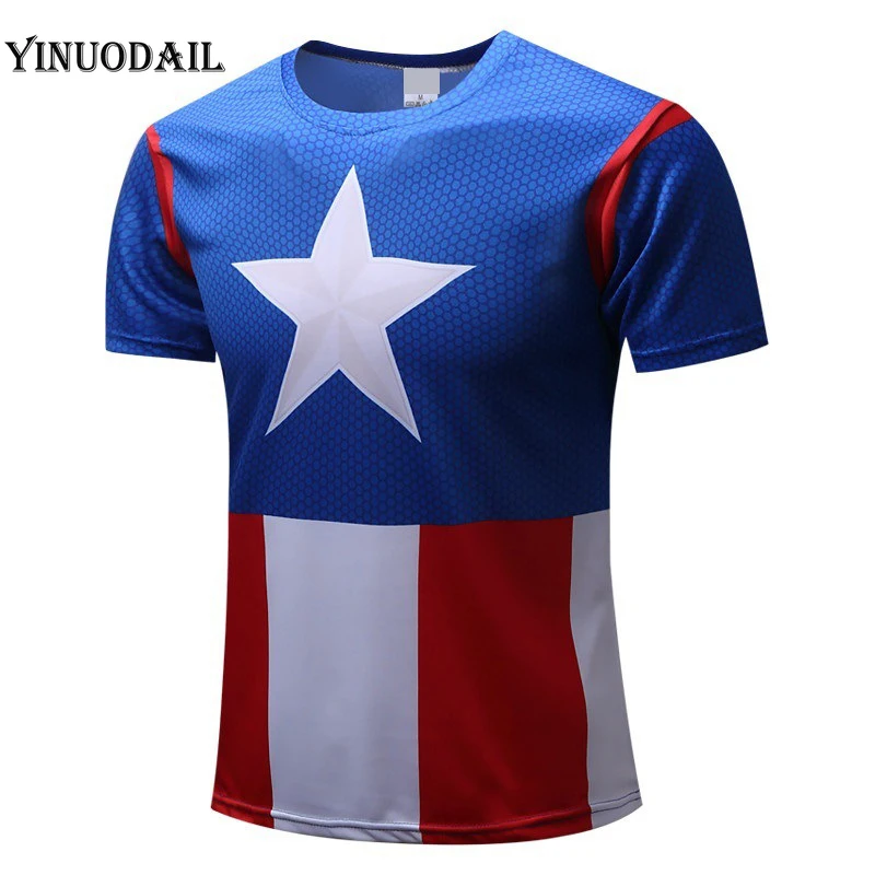 

New 2019 Batman Spiderman Iron Man Superman Captain America Winter Soldier Marvel T Shirt Avengers Costume Comics Superhero Mens