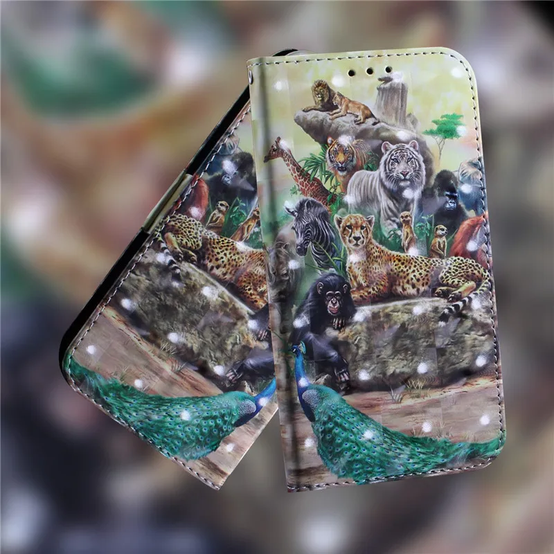 

3D vision Cute Painted Phone Case For Coque Huawei P20 Lite P20 Case Cover Wallet Flip cases For Fundas Huawei P20 Pro P 20 Case