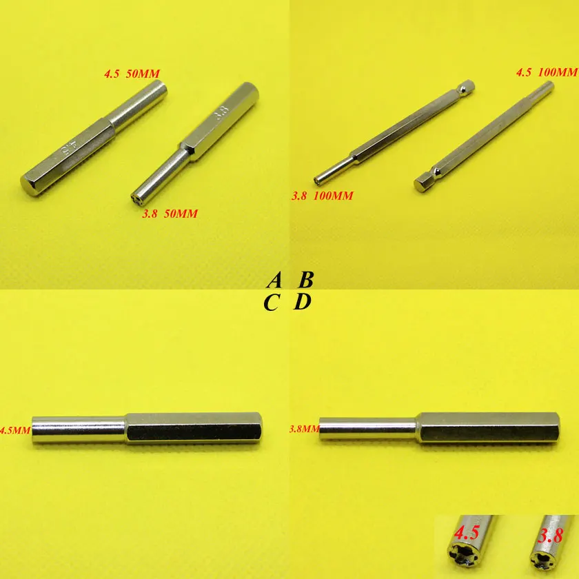 

3.8mm/4.5mmSecurity Screwdriver Tool Bit Gamebit 3.8 4.5 for Nintendo NGC SFC MD NES N64 SNES For Gameboy Open Tools 50/100mm