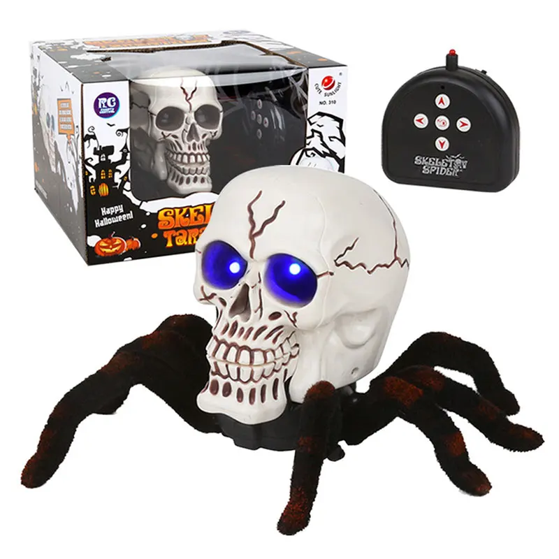 

Realistic Remote Control Skeleton Tarantula Spider Light Trick Terrifying Toy new arrival dropshipping