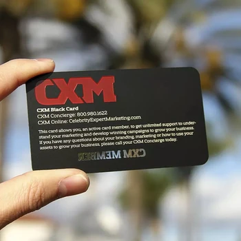 

Free design bulk custom matte black etching name metal business card