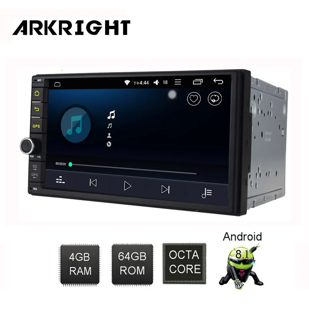 ARKRIGHT 7 'Ɗ + 64 Гб 2 Din Android 8 1 Bluetooth универсальный автомобильный Радио Аудио стерео