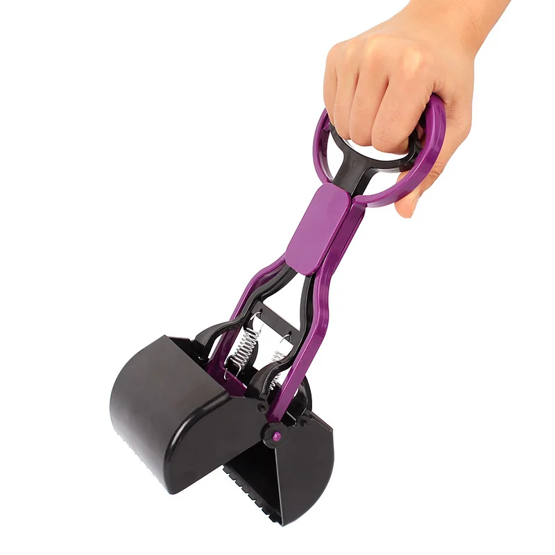 Buy Pet Dog Pooper Scooper Purple Long Handle Jaw Cat